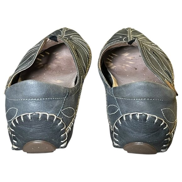 PIKOLINOS Loafers Leather Jerez Woman Flats Size 10 Blue/Grey Closed Toe - Picture 9 of 12